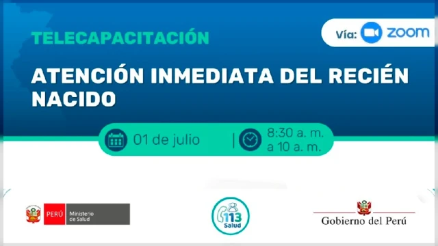  Capacitación online - "Atención inmediata del recién nacido" MINSA