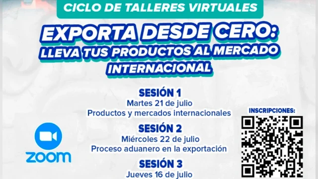 Capacitación virtual - "Exporta desde Cero: Lleva tus productos al mercado internacional" 
