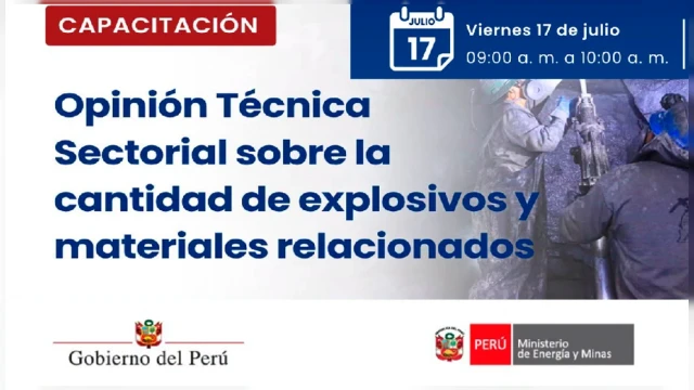 Capacitación virtual - "Opinión Técnica Sectorial sobre la cantidad de explosivos y materiales relacionados" 