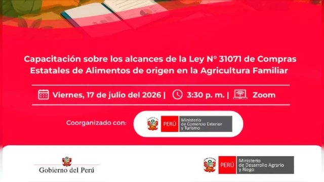 Capacitación online - "Alcances de la Ley N.° 31071 sobre Agricultura Familiar" Rediagro Region Piura