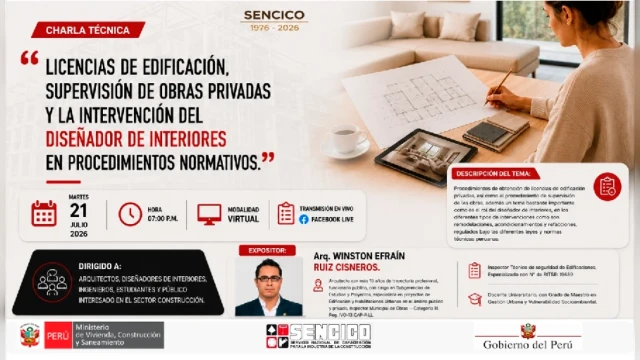 Charla virtual - "Licencias de edificaciones y supervisión de obras privadas" SENCICO