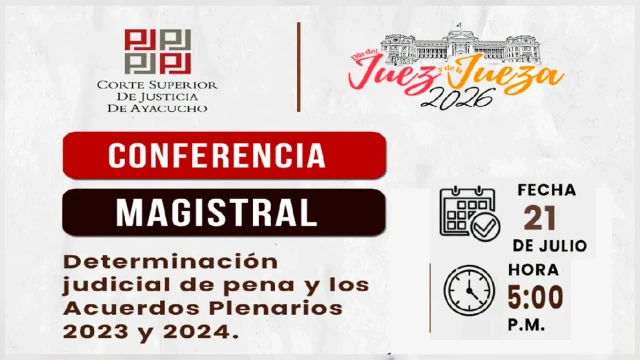 Conferencia virtual - "Determinación judicial de pena y los Acuerdos Plenarios 2023 y 2024"