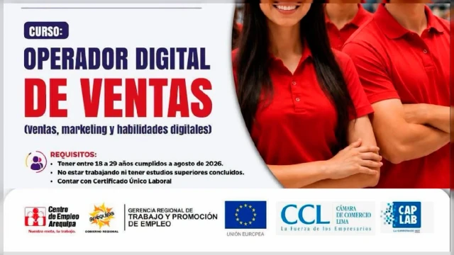  Curso gratuito - "Operador Digital de Ventas" Gerencia Regional de Trabajo Arequipa