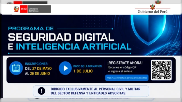  Curso virtual gratis - "Programa de Seguridad Digital e Inteligencia Artificial" Ministerio de Defensa