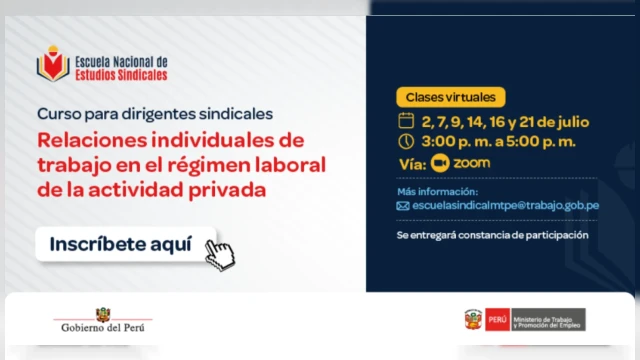 Curso online - "Relaciones Individuales de Trabajo en el Régimen Laboral de la Actividad Privada" 