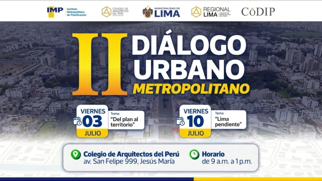  Inscríbete y participa en el 2° Diálogo Urbano Metropolitano (DUM) del  (IMP)