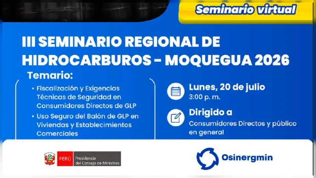 Seminario Regional de Hidrocarburos - Moquegua 2026- Osinergmin