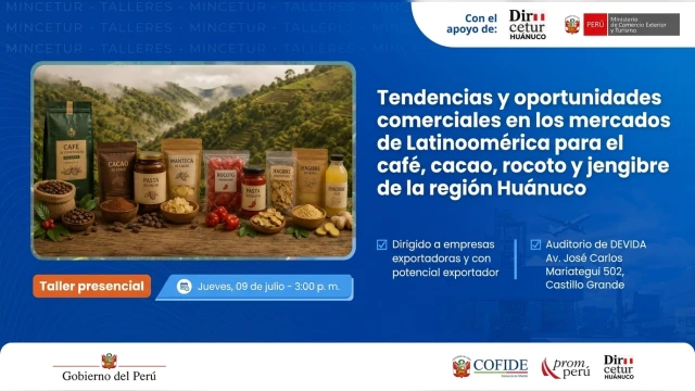 Taller presencial - "Tendencias y Oportunidades Comerciales para la región Huánuco" 