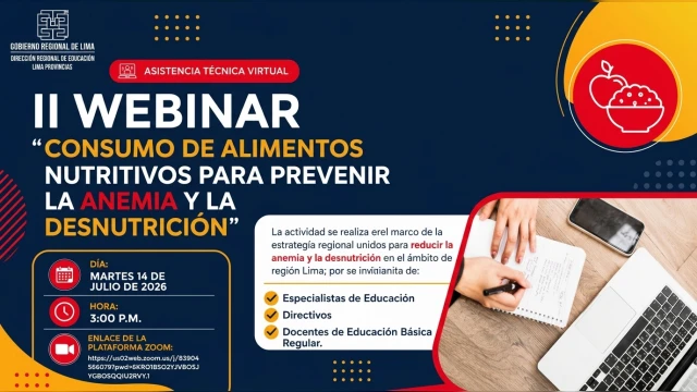 Webinar - "Consumo de alimentos nutritivos para prevenir la anemia y la desnutrición"
