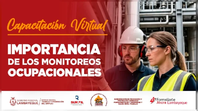 Capacitación virtual gratuita - "Importancia de los monitoreos ocupacionales" GRTPE Lambayeque