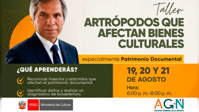 Capacitación Virtual - "Taller Artrópodos que afectan bienes culturales" Archivo General de la Nación - Perú