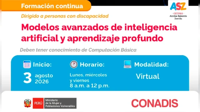Curso de capacitación virtual - "Modelos avanzados de inteligencia artificial y aprendizaje profundo" MIMP