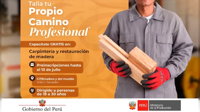 Curso presencial - "Carpintería tradicional y restauración de madera" Ministerio de la Producción