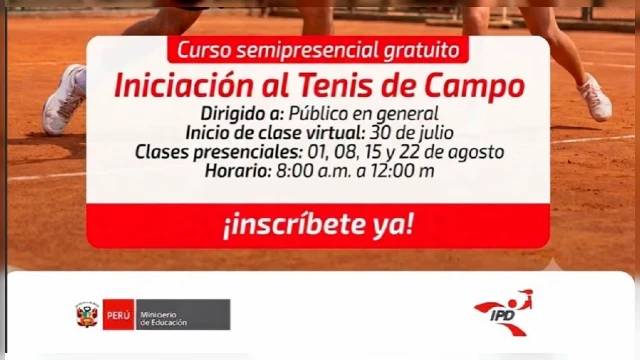 Curso semipresencial Gratis - "Iniciación al Tenis de Campo" IPD
