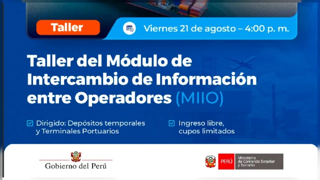 Taller virtual - "Módulo de Intercambio de Información entre Operadores (MIIO)" MINCETUR