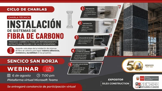 Webinar virtual gratis - "Instalación de Sistemas de Fijación de Anclajes Químicos" SENCICO