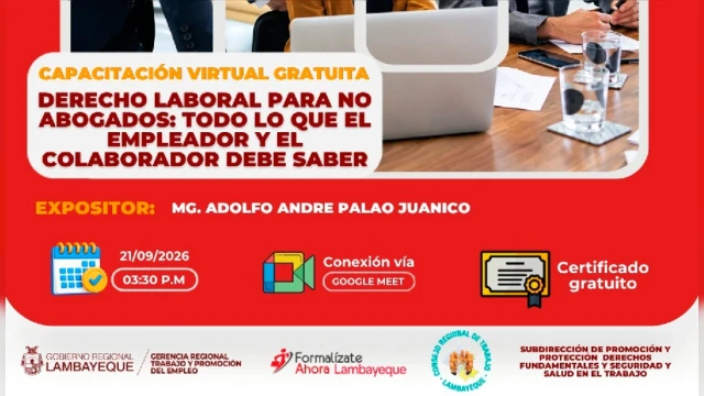 Capacitación - "Derecho Laboral para No Abogados: Todo lo que el Empleador y el Colaborador debe Saber"  