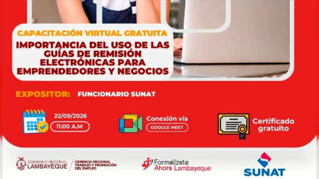 Capacitación - "Importancia del uso de las Guías de Remisión Electrónicas para Emprendedores y Negocios" 