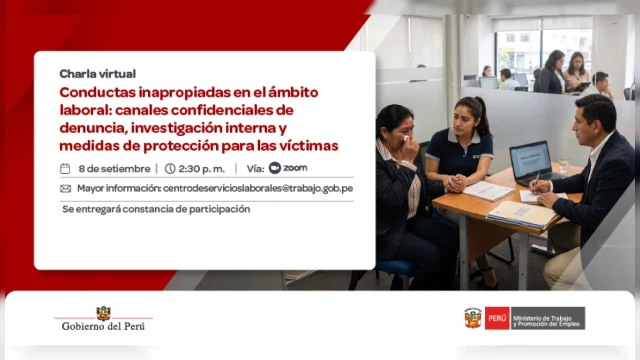 Charla virtual - "Conductas inapropiadas en el ámbito laboral" MTPE