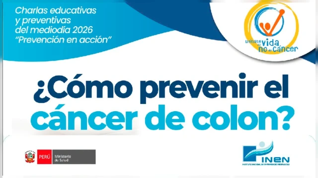 Charla online gratis - "¿Cómo prevenir el cáncer de colon?" INEN