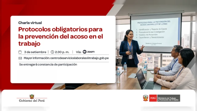 Charla virtual - "Protocolos obligatorios para la prevención del acoso en el trabajo" Ministerio de Trabajo 