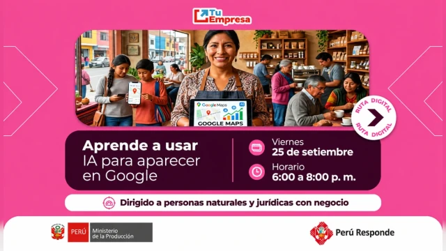 WEBINAR ONLINE- "Aprende a usar IA para aparecer en Google" MINISTERIO DE LA PRODUCCIÓN (PRODUCE)