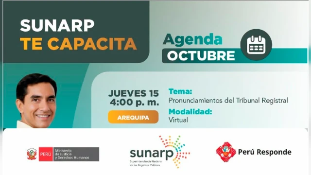 Capacitación presencial y virtual - "Jornada de capacitación especializada en temas registrales" Sunarp