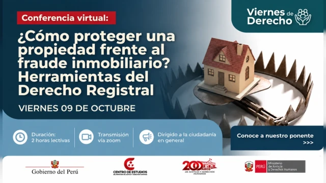 Conferencia online: "¿Cómo proteger una propiedad frente al fraude inmobiliario? " de MINJUS