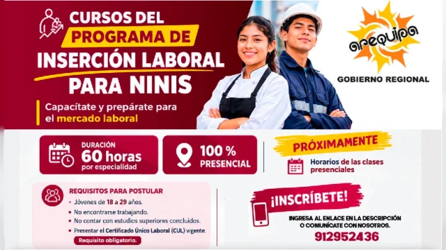 Curso presencial - "Cursos del Programa de Inserción Laboral para NINIs" 