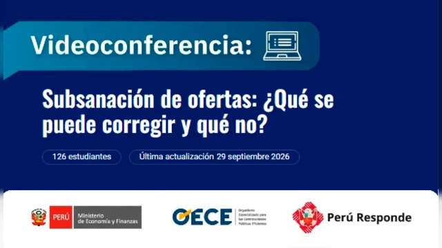 Videoconferencia online - "Subsanación de ofertas: ¿Qué se puede corregir y qué no?" OECE