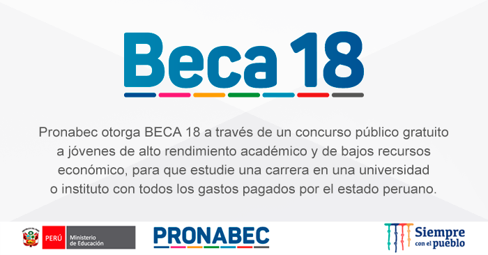 Beca 18 - Convocatoria 2024 Pronabec