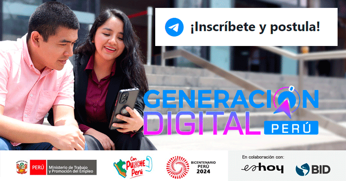 Becas Generación Digital Perú 2024 del Ministerio de Trabajo