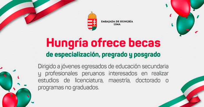 Becas para estudios de pregrado, posgrado y especialización en Hungría