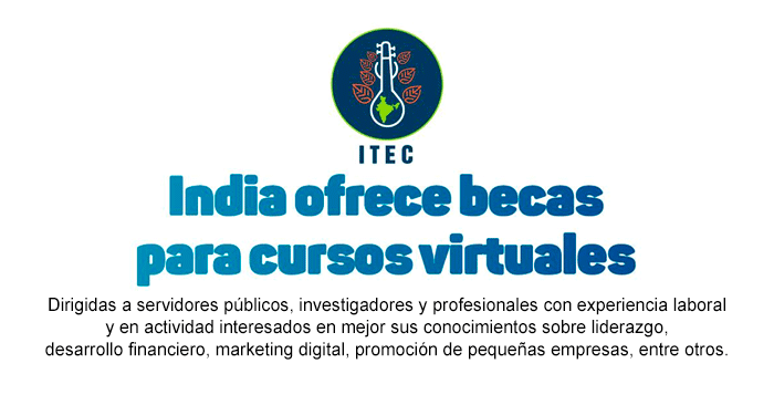 India ofrece becas para cursos virtuales Programa e-ITEC 2022-2023