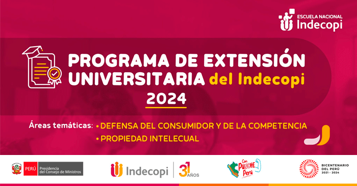 Becas PEU INDECOPI 2024 - Programa de Extensión Universitaria