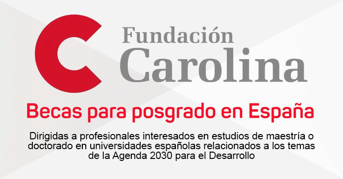 Becas Fundación Carolina - Convocatoria 2025 - 2026