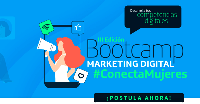 Becas 2023 para el Bootcamp de Marketing Digital #ConectaMujeres