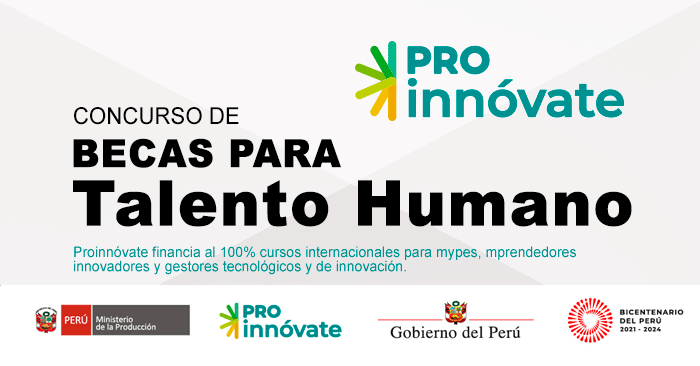 Becas Talento Humano de ProInnóvate julio 2023