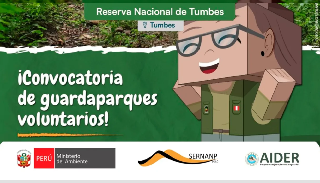  Programa Guardaparques Voluntarios de la Reserva Nacional de Tumbes - 2026