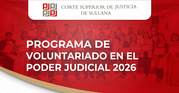 Programa de Voluntariado de la Corte Superior de Justicia de Sullana