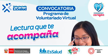  Convocatoria EsSalud para el Programa de voluntariado Lectura que te acompaña 