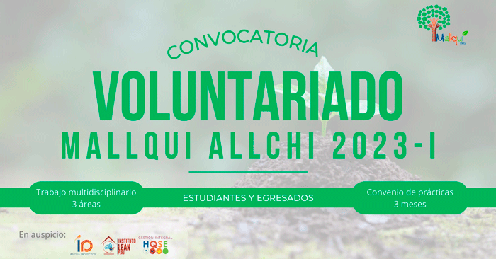 Convocatoria de voluntariado MALLQUI ALLCHI 2023