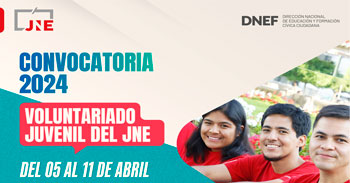 Programa de Voluntariado Juvenil 2024 del Jurado Nacional de Elecciones(JNE)