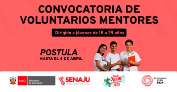  Programa de Voluntariado 2024: Mentorías para organizaciones juveniles - SENAJU 