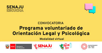 Programa Voluntariado de Orientación Legal y Psicológica - SENAJU 2023