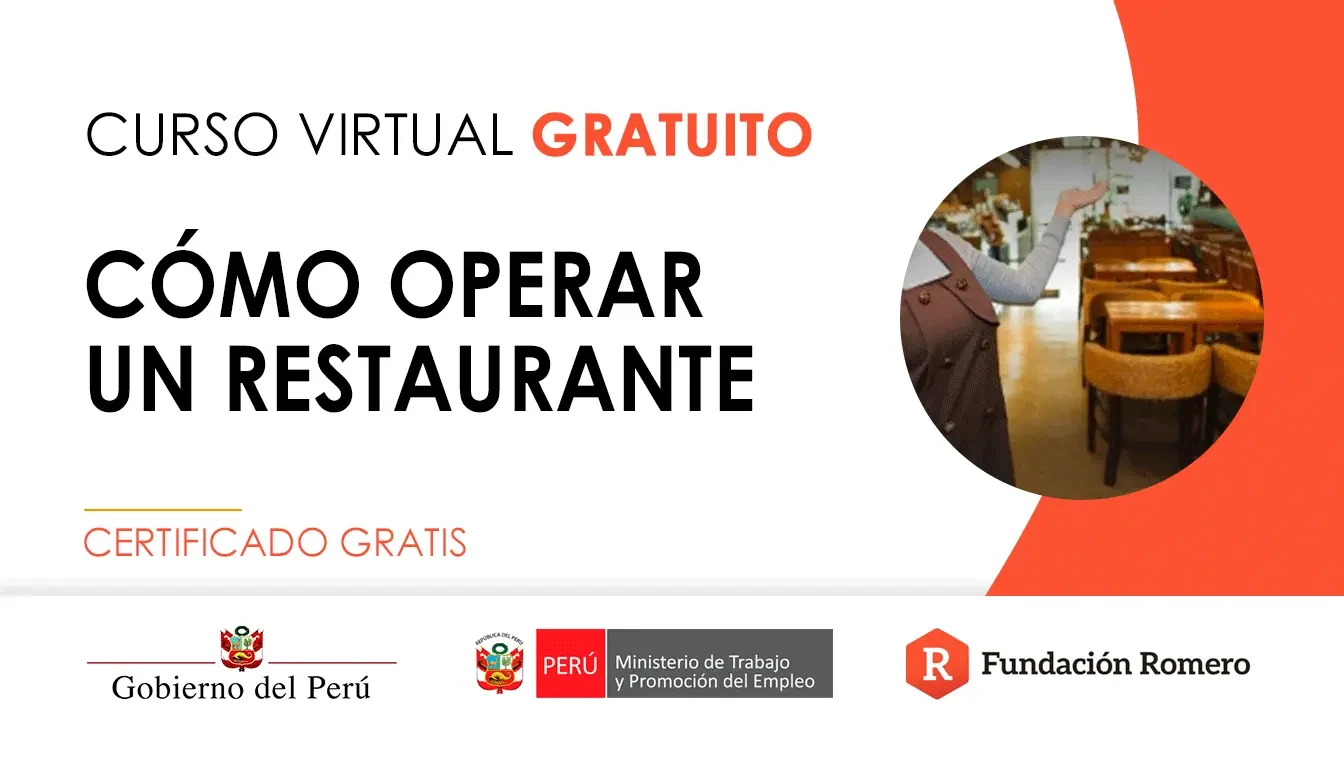  Curso online gratis certificado: "Cómo operar un restaurante"