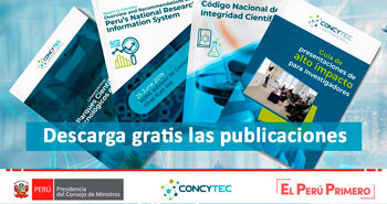 Concytec pone a tu disposición diversas publicaciones que puedes descargarte de manera gratuita