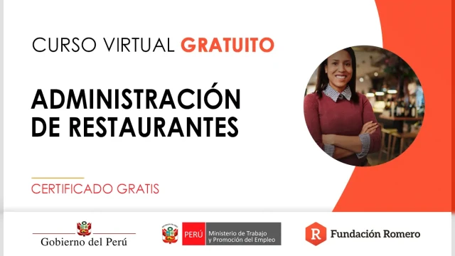  Curso online gratis certificado: "Administración de restaurantes"