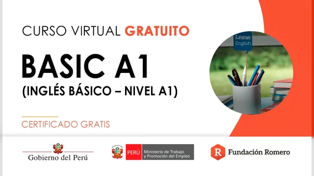  Curso online gratis certificado: "Basic A1 (Inglés básico - Nivel A1)"