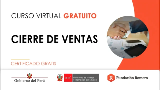  Curso online gratis certificado: "Cierre de ventas"